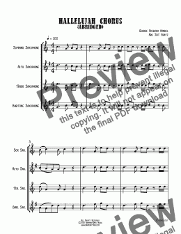 page one of Hallelujah Chorus (Abridged)