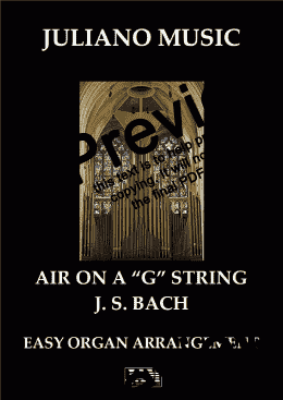 page one of AIR ON A "G" STRING (EASY ORGAN) - J. S. BACH