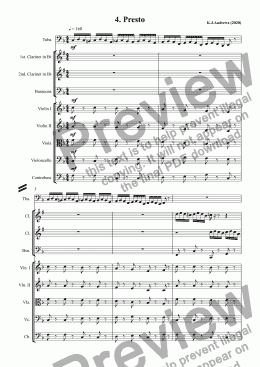 page one of Suite for Tuba: 4. Presto