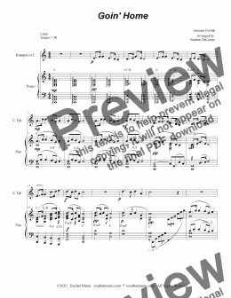 page one of Goin' Home (for C-Trumpet Solo and Piano)