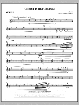 page one of Christ Is Returning! - Violin 2 (Choir Instrumental Pak)