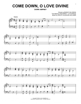 page one of Come Down, O Love Divine (Piano Solo)