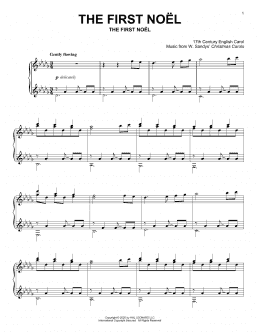 page one of The First Noel (Piano Solo)