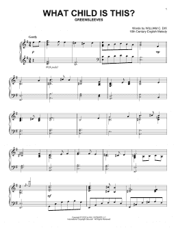 page one of What Child Is This? (Piano Solo)