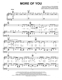 page one of More Of You (Piano, Vocal & Guitar Chords (Right-Hand Melody))