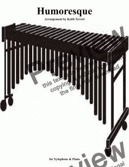 page one of Humoresque for Xylophone & Piano