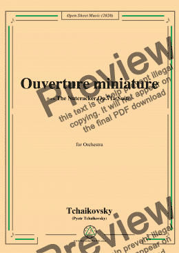 page one of Tchaikovsky-The Nutcracker(Suite),Op.71a,Part I(Ouverture miniature),for Orchestra