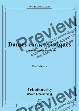 page one of Tchaikovsky-The Nutcracker(Suite),Op.71a,Part II(Danses caractéristiques),for Orchestra