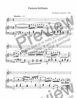 page one of Arban, Jean-Baptiste - Fantasie Brilliante for trumpet Bb & piano (arr.Mar)