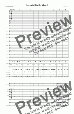 page one of Imperial Battle March (for Full Orchestra)