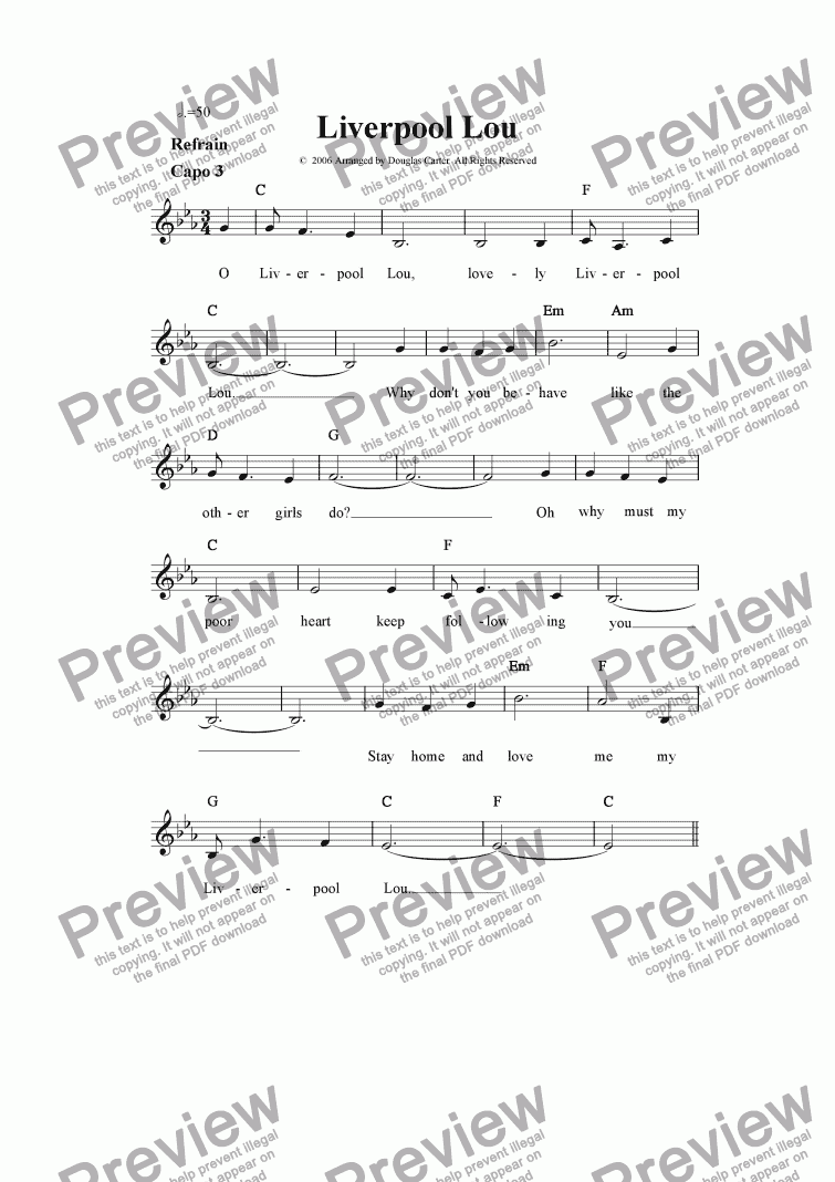 Liverpool Lou - Download Sheet Music PDF file