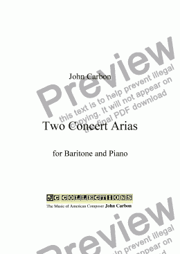 page one of Two Concert Arias