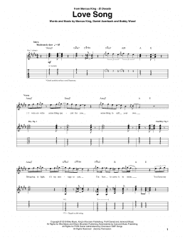 page one of Love Song (Guitar Tab)