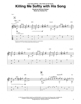 page one of Killing Me Softly With His Song (Solo Guitar)