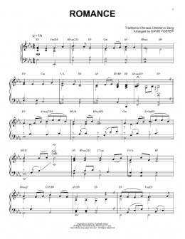 page one of Romance (Piano Solo)