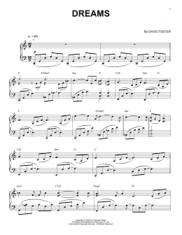 page one of Dreams (Piano Solo)