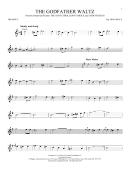 page one of The Godfather Waltz (Trumpet Solo)