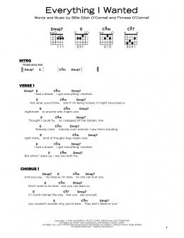 page one of everything i wanted (Really Easy Guitar)