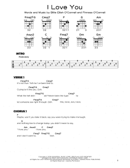 page one of i love you (Really Easy Guitar)