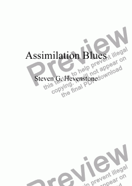 page one of Assimilation Blues