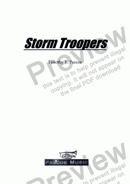 page one of Storm Troopers (Brass Band)