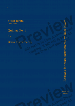 page one of Ewald: Quintet no. 1 for brass instruments