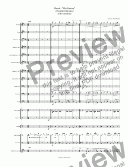 page one of March - "Mie Katoen" (Flemish folk tune) with variations (revised 2020)