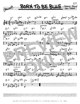 page one of Born To Be Blue (Real Book – Melody & Chords – C Instruments)