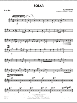 page one of Solar - Alto Sax (Jazz Ensemble)