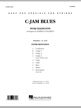 page one of C-Jam Blues - Full Score (Orchestra)