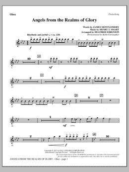 page one of Angels From The Realms Of Glory - Oboe (Choir Instrumental Pak)