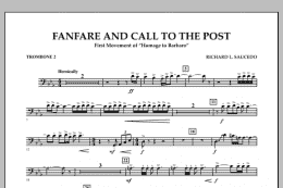 page one of Fanfare and Call to the Post - Trombone 2 (Concert Band)