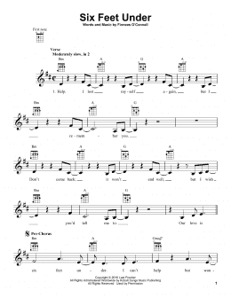 page one of Six Feet Under (Ukulele)