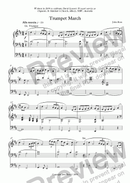 page one of Trumpet March (Organ)