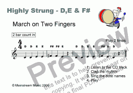 page one of Highly Strung - March on Two Fingers