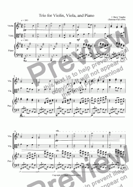 page one of Trio for Violin, Viola, and Piano