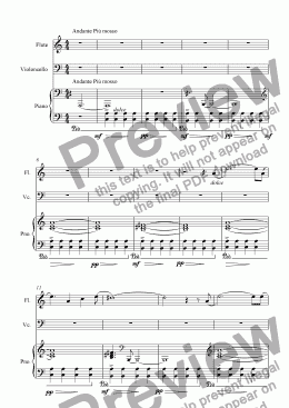 page one of Nightfall - Flute, Cello and Piano