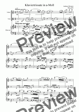 page one of Allegretto narrativo