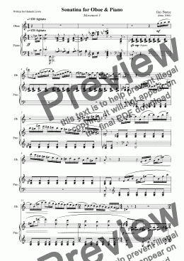 page one of Oboe Sonata: Movement 1