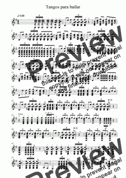 page one of Tangos para bailar