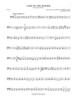 page one of Lost In The Woods (from Disney's Frozen 2) (Cello Solo)