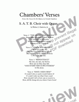 page one of Chambers' Verses