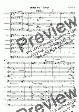 page one of Last Rose of Summer (Trumpet Solo & Brass Ensemble)