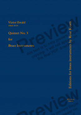 page one of Ewald: Quintet no. 3 for brass instruments