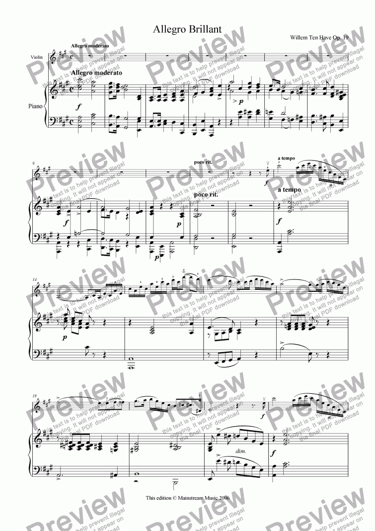 Allegro Brillant Download Sheet Music Pdf File