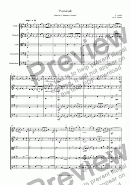 page one of Pastorale from the Christmas Concerto