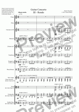 page one of Guitar Concerto 3rd Movement - Rondo