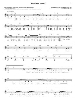 page one of King Of My Heart (Lead Sheet / Fake Book)