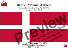 page one of Danish National Anthem for Brass Quintet (World National Anthem Series)