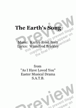 page one of The Earth's Song